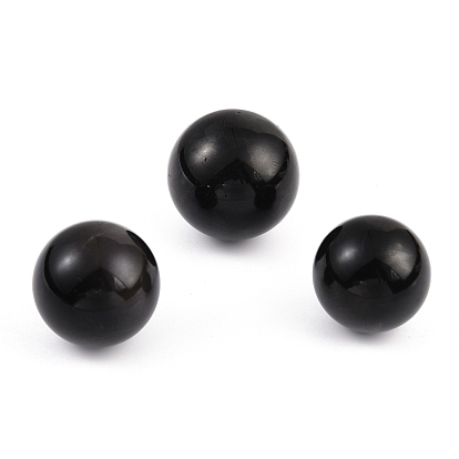 Natural Rainbow Obsidian Beads, No Hole/Undrilled, Round