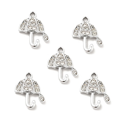 Подвески из сплава и страза, платиновый зонт с каплевидными подвесками