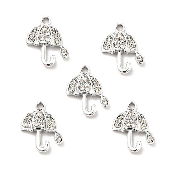 Подвески из сплава и страза, платиновый зонт с каплевидными подвесками