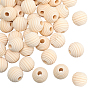 50 шт. бусины-ульи из натурального дерева, круглые