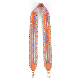 Ethnic Style Cotton Jacquard Adjustable Wide Shoulder Strap, with Swivel Clasps, for Bag Replacement Accessories