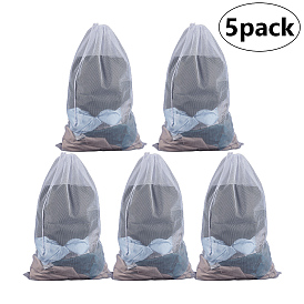 Прямоугольные полиэстеровые сумки-мешки с завязкой для хранения штор и одежды