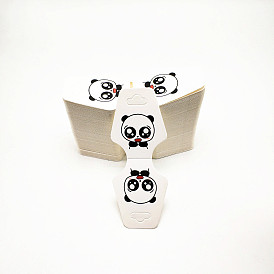 Head jewelry packaging cardboard hair ring rubber band paper card head rope tag cute panda card a bundle of about 200 pieces