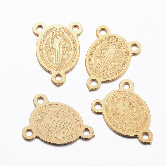 Ионное покрытие (ip) 304 звенья компонентов люстры из нержавеющей стали, 3 Разъемы петли, овальные, слово и мужчины