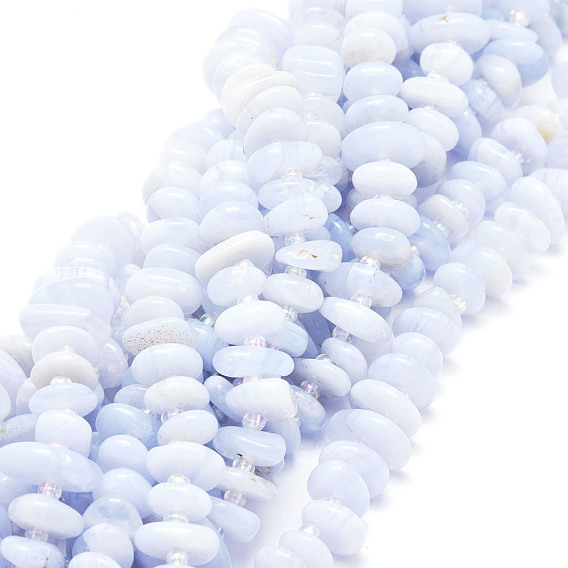 Natural Blue Lace Agate Beads  Strands, Nuggets