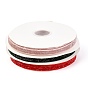 Single Face Sparkle Velve Ribbon, with Glitter Powder, for Gift Packing, Party Decoration