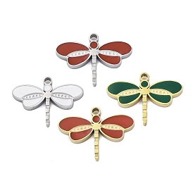 304 подвески из нержавеющей стали, с эмалью, очарование стрекозы