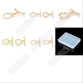 10Set 5 Messing-Knebelverschlüsse, mit Ringe springen, langlebig überzogen, Vieleck
