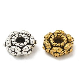 Tibetan Style Alloy Beads, Cadmium Free & Lead Free, Hexagon