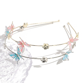 Резинки для волос в виде бабочек из платинового сплава, резинки для волос для женщин девочек