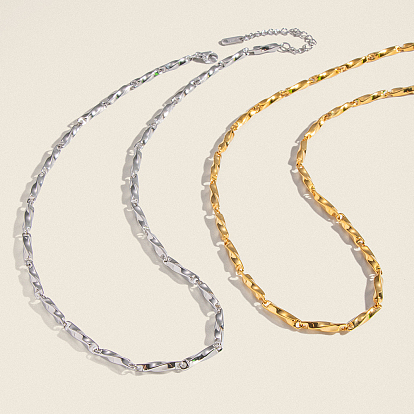Минималистичные 304 ожерелья из витой цепочки из нержавеющей стали для женщин