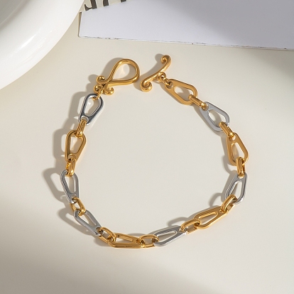Европейский 304 браслеты-цепочки из нержавеющей стали ручной работы в форме капли для женщин