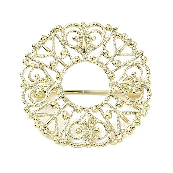 Flower Brass Lapel Pin Brooches for Clothes