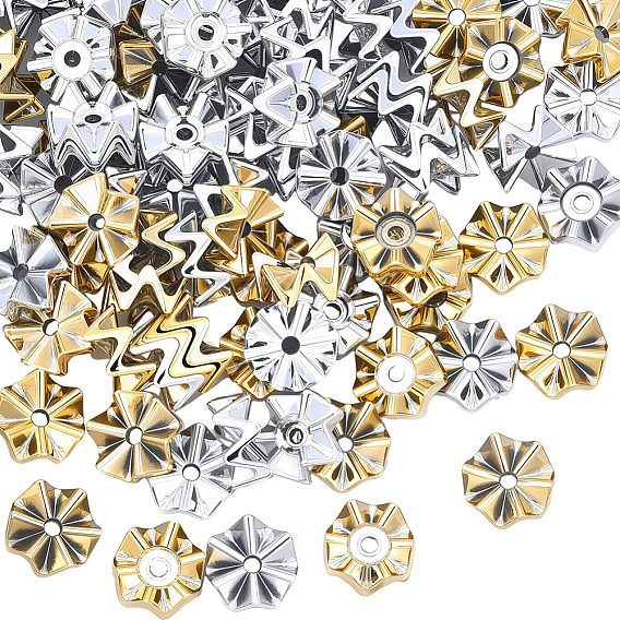 100 шт 2 цвета непрозрачные акриловые бусины, форма волны