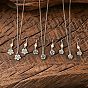 Zinc Alloy Imitation Pearl Flower Dangle Earrings & Pendant Necklaces Sets for Women
