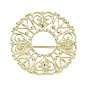 Flower Brass Lapel Pin Brooches for Clothes