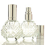 Shell Shape Empty Glass Perfume Spray Bottle, with Aluminum Lid, Fine Mist Atmoizer