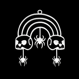 201 Stainless Steel Pendants, Laser Cut, Spider