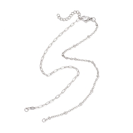 304 Заготовки для колье из смешанных цепочек из нержавеющей стали, не тускнеет