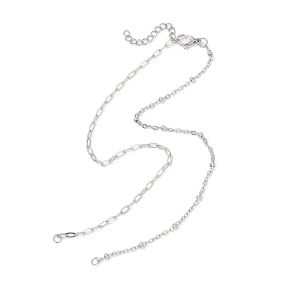 304 Заготовки для колье из смешанных цепочек из нержавеющей стали, не тускнеет
