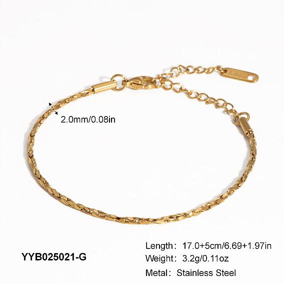 Минималистичные браслеты из нержавеющей стали для женщин