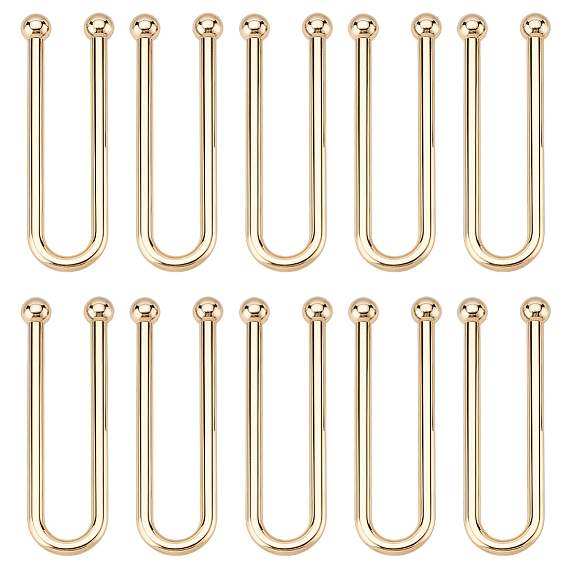 10шт. U-образные застежки-пряжки для бикини из цинкового сплава, для застежки спереди купальника