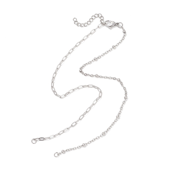 304 Заготовки для колье из смешанных цепочек из нержавеющей стали, не тускнеет