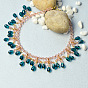 DIY Necklace Kits, Simple Glass Bead and Chain Collar Necklace