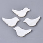 Natural Freshwater Shell Beads, Half Drilled, Bird