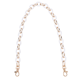 Teardrop Resin Bag Links Straps, with Aluminum Clasps, Bag Replacement Accessories