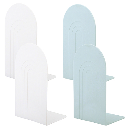 4шт 2 цвета пластиковые подставки для книг, настольная сверхмощная металлическая книжная пробка для полок, L-образный, арка
