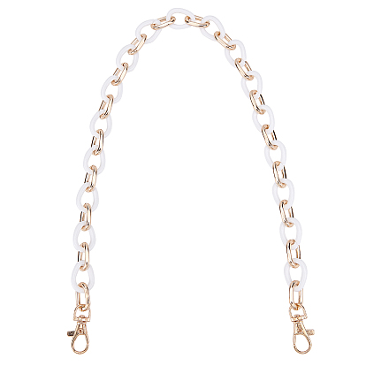 Teardrop Resin Bag Links Straps, with Aluminum Clasps, Bag Replacement Accessories