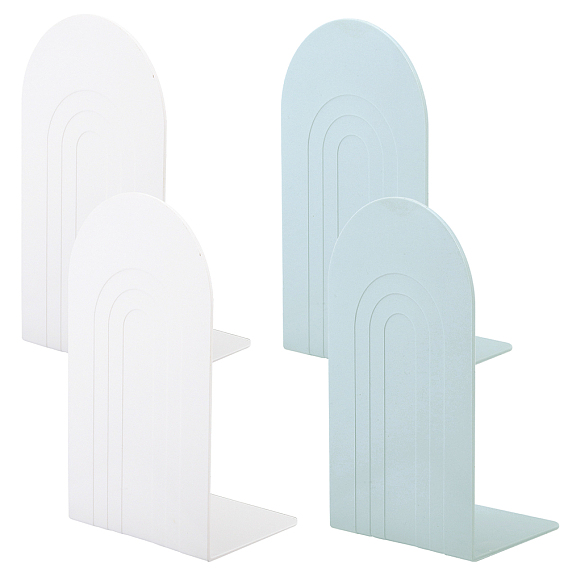 4шт 2 цвета пластиковые подставки для книг, настольная сверхмощная металлическая книжная пробка для полок, L-образный, арка