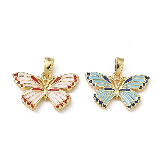 Латунь эмаль подвески, очарование бабочки