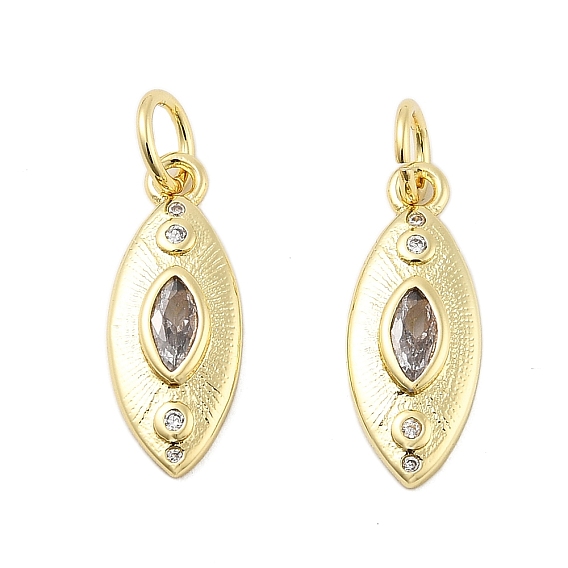 Латунные микро проложить кубического циркония подвески, лошадиный глаз , без свинца и без кадмия, долговечный, с целью перехода в кольце