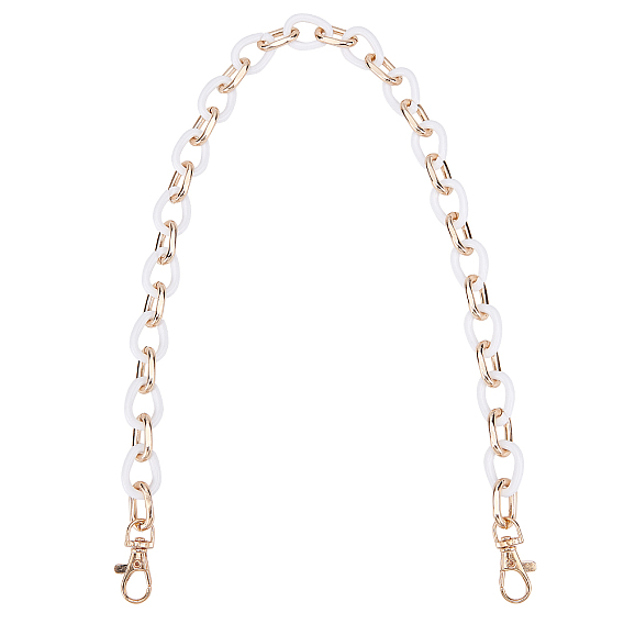 Teardrop Resin Bag Links Straps, with Aluminum Clasps, Bag Replacement Accessories