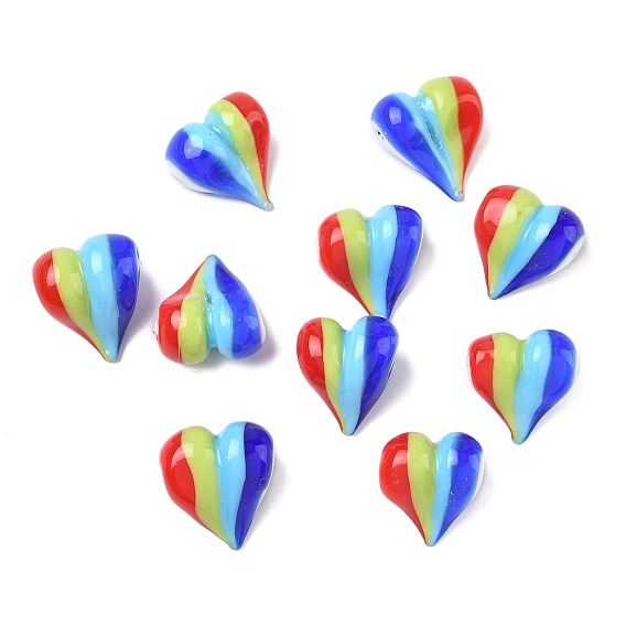 Бусины лэмпворк , сердце