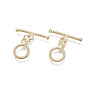 Brass Toggle Clasps, with Jump Rings, Nickel Free, Ring