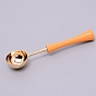 Brass Wax Sticks Melting Spoon, with Wood Handle