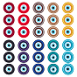 40Pcs 10 Colors Polyester Clothing Patches, Mixed Color