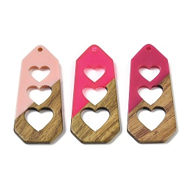 Подвески из смолы и ореха, слеза с ушами, подарок на День святого Валентина