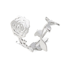 304 из нержавеющей стали манжеты кольца, цветок розы, без кадмия и без свинца и без никеля