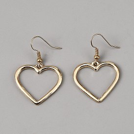 Серьги-подвески из железа и сплава, сердце