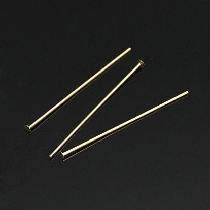 Yellow Gold Filled Flat Head Pins, 1/20 14K Gold Filled, Cadmium Free & Nickel Free & Lead Free