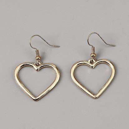 Серьги-подвески из железа и сплава, сердце