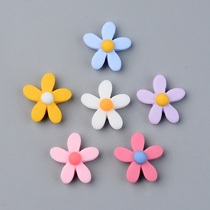 Resin Cabochons, Opaque, Flower
