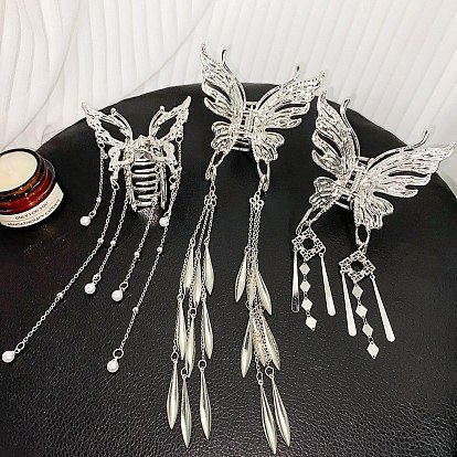 Заколки для волос из сплава с полыми бабочками, аксессуары для волос для женщин и девочек