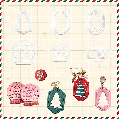 Christmas Plastic Molds, Clay Cutters, Clay Modeling Tools, for Earring Making