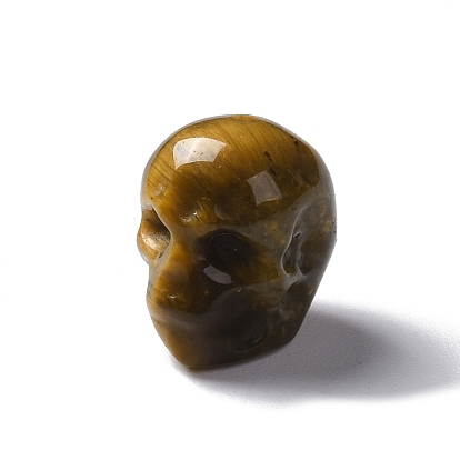 Natural Tiger Eye Beads, Skull