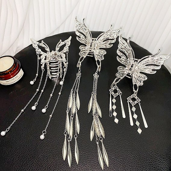 Заколки для волос из сплава с полыми бабочками, аксессуары для волос для женщин и девочек